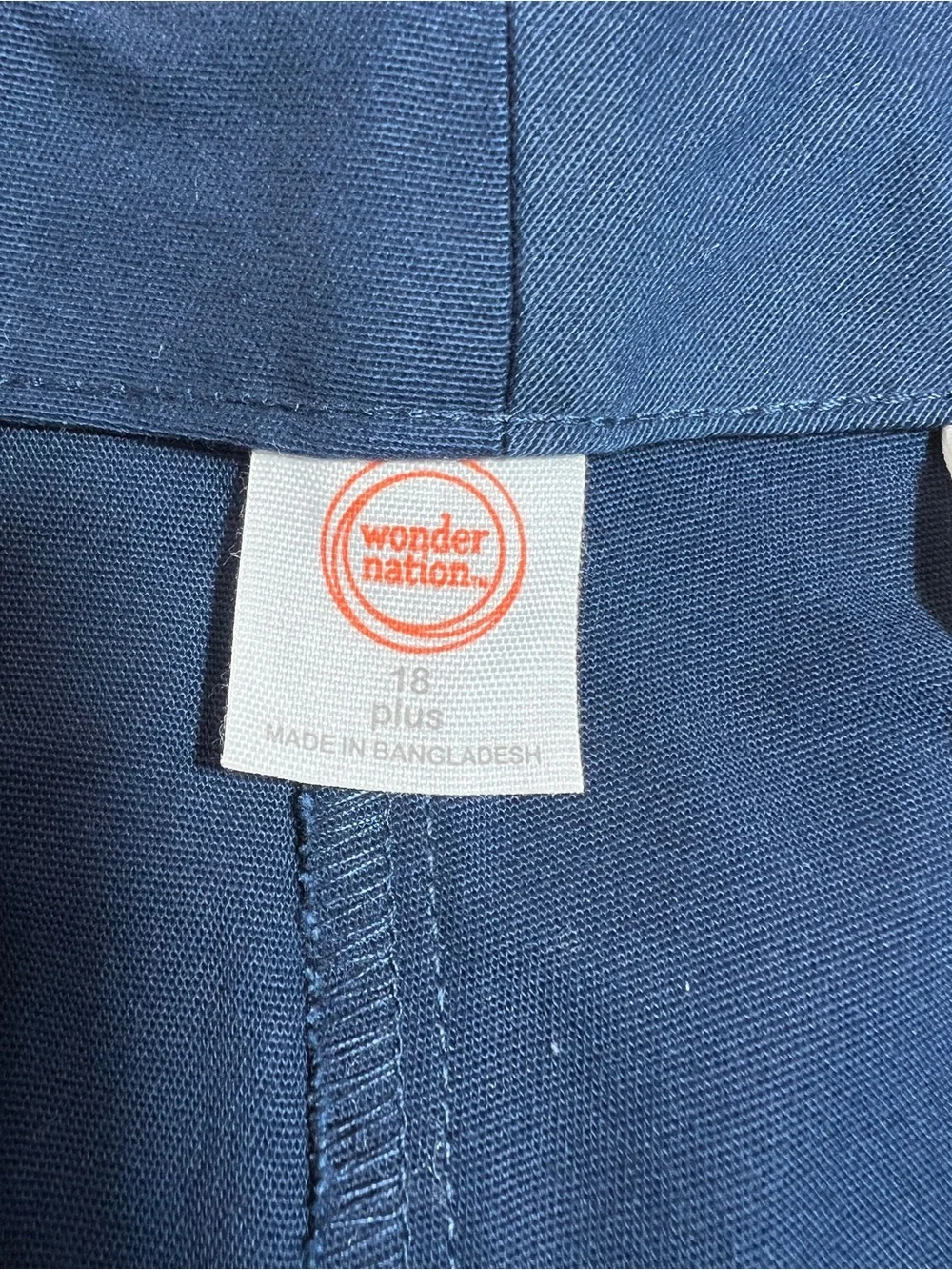 NWT Wonder Nation Girls 18 Plus Navy School Uniform Bermuda Shorts Stretch